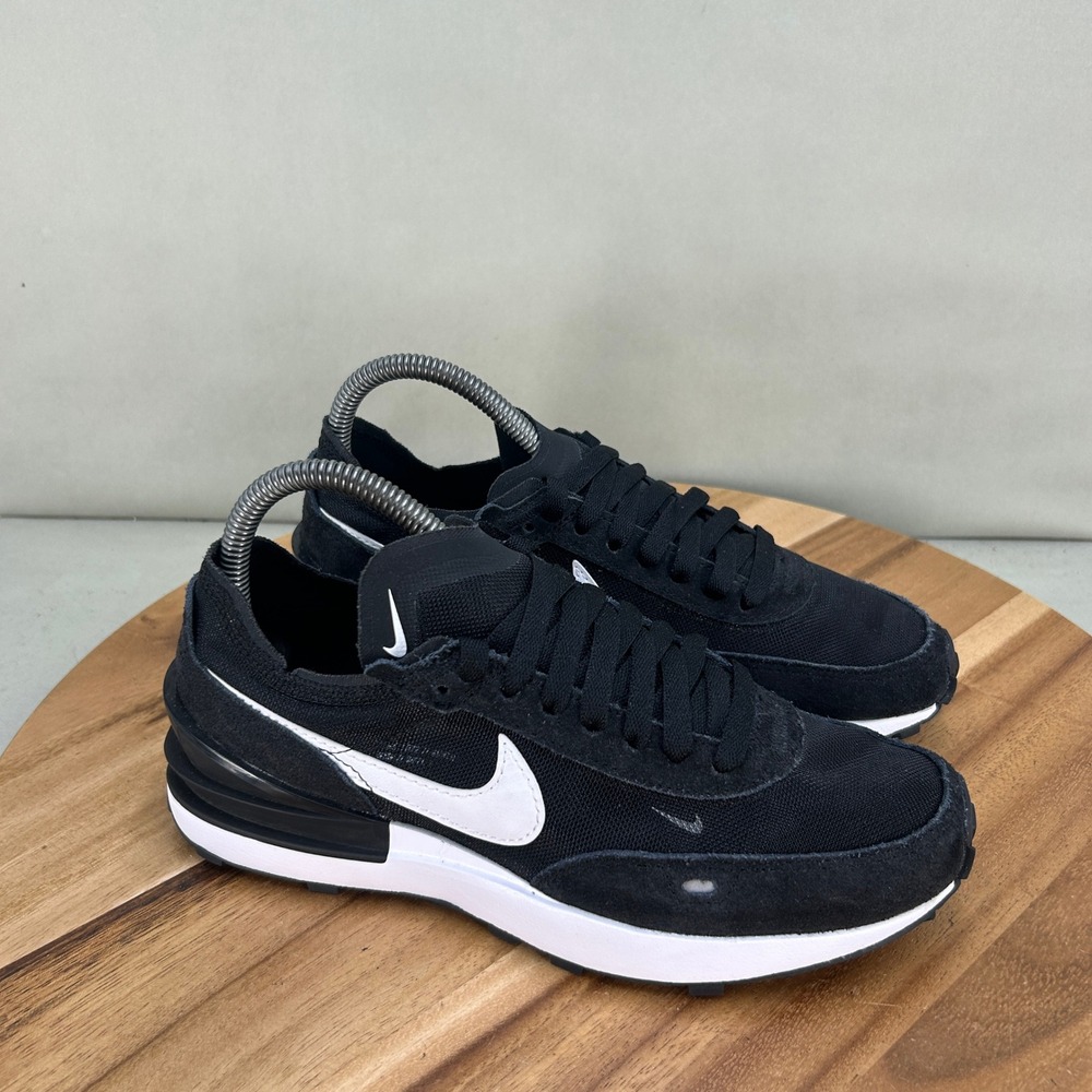 Nike Waffle One Black White Sneakers DC2533-001 Womens Size 7 Low Top Shoes